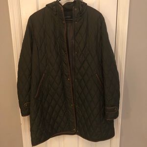 Army Green Quilted Ralph Lauren Coat